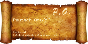 Peutsch Ottó névjegykártya